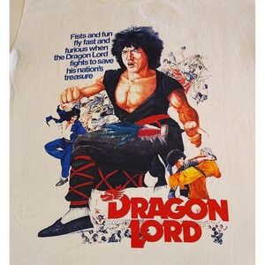 Vtg Jackie Chan Dragon Lord  82 Graphic Men's Medium Short Sleeve T-Shirt RARE